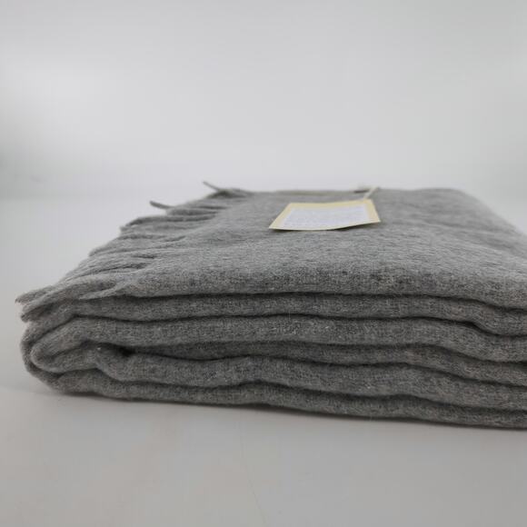 Alicia Adams Alpaca Light Grey Canyon Throw - Picture 4 of 9